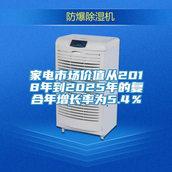 家電市場價值從2018年到2025年的復(fù)合年增長率為5.4％