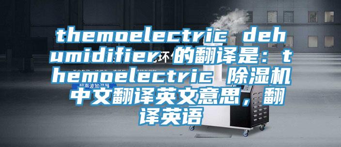 themoelectric dehumidifier 的翻譯是：themoelectric 除濕機(jī) 中文翻譯英文意思，翻譯英語