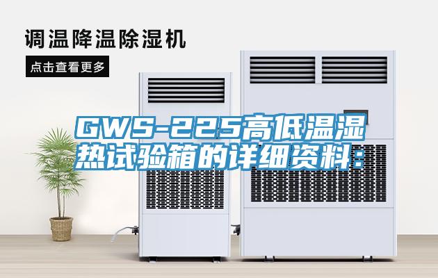 GWS-225高低溫濕熱試驗箱的詳細(xì)資料：