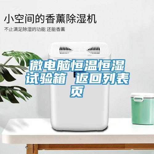 微電腦恒溫恒濕試驗(yàn)箱 返回列表頁