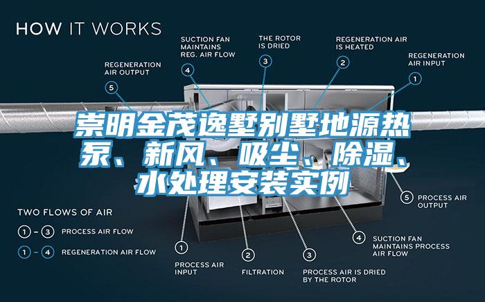 崇明金茂逸墅別墅地源熱泵、新風(fēng)、吸塵、除濕、水處理安裝實例