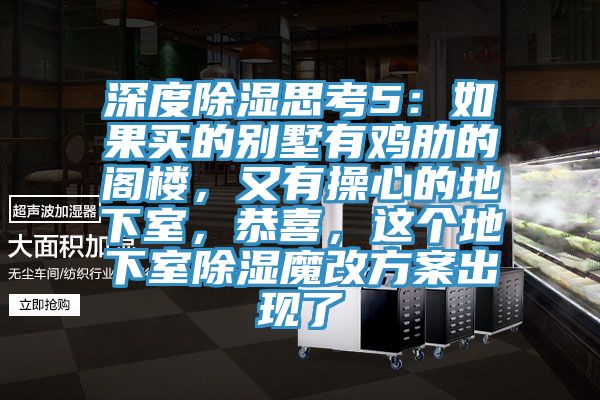 深度除濕思考5：如果買的別墅有雞肋的閣樓，又有操心的地下室，恭喜，這個(gè)地下室除濕魔改方案出現(xiàn)了